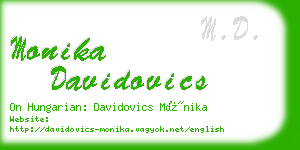 monika davidovics business card